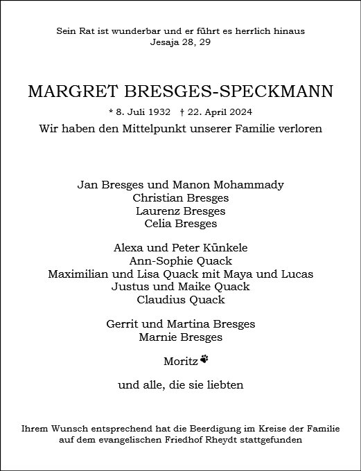 Margret Bresges-Speckmann