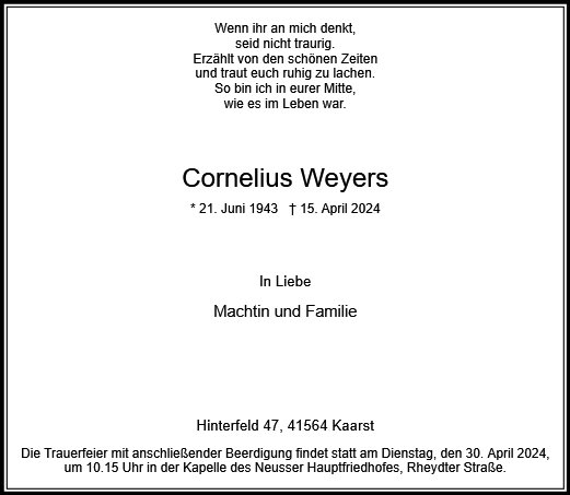 Cornelius Weyers