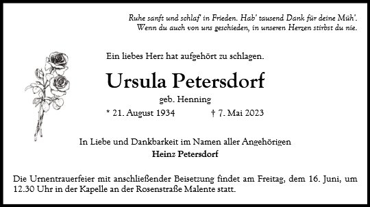 Ursula Petersdorf