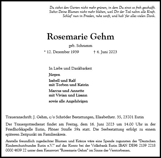 Rosemarie Gehm