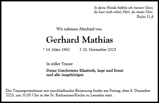 Gerhard Mathias