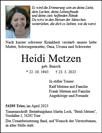 Heidemarie Metzen