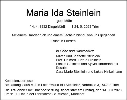 Maria Ida Steinlein