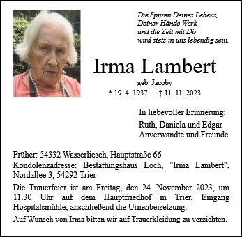 Irma Lambert