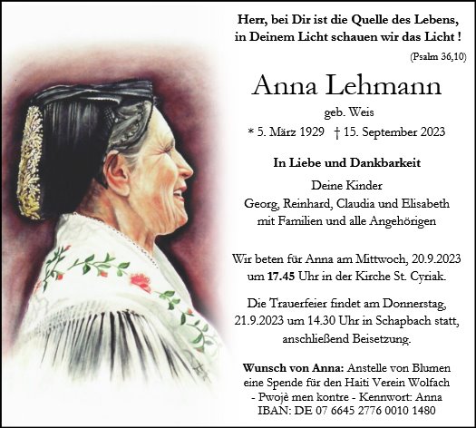 Anna Maria Lehmann