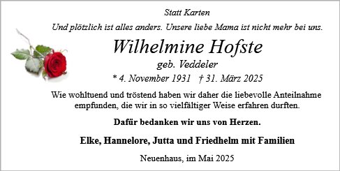 Wilhelmine Hofste