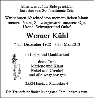 Werner Franz Wilhelm Kühl