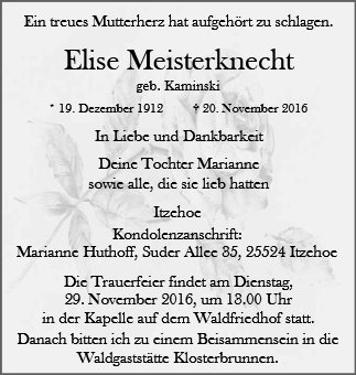 Elise Meisterknecht