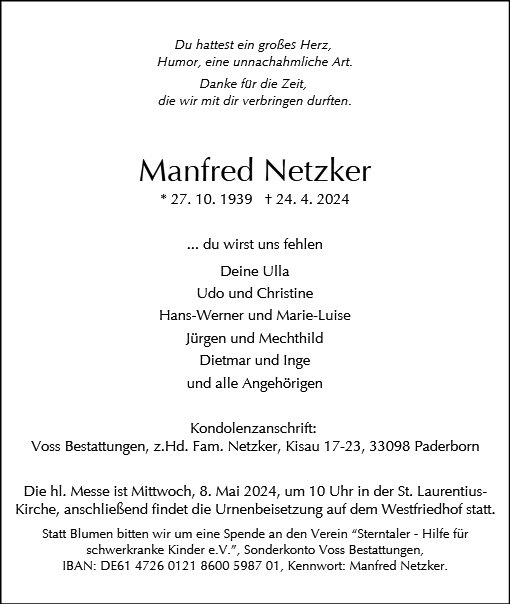 Manfred Netzker