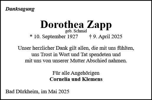 Dorothea Zapp