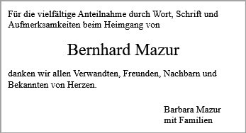 Bernhard Mazur