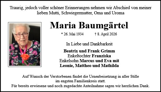 Maria Baumgärtel