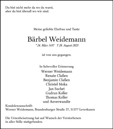 Bärbel Weidemann