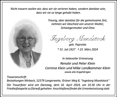Ingeborg Mundstock