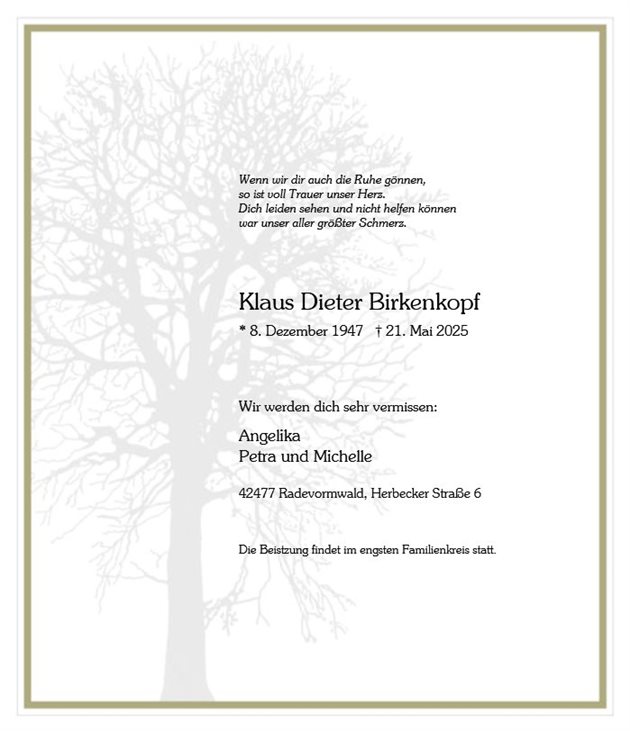 Klaus Dieter Birkenkopf