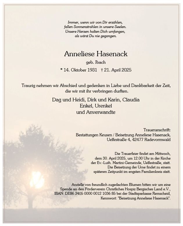 Anneliese Hasenack
