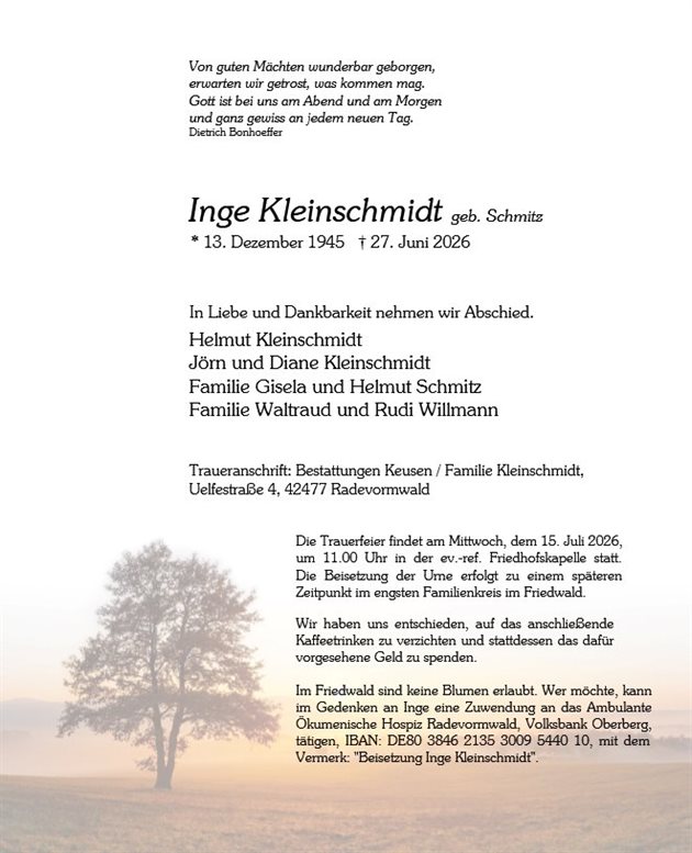 Inge Kleinschmidt