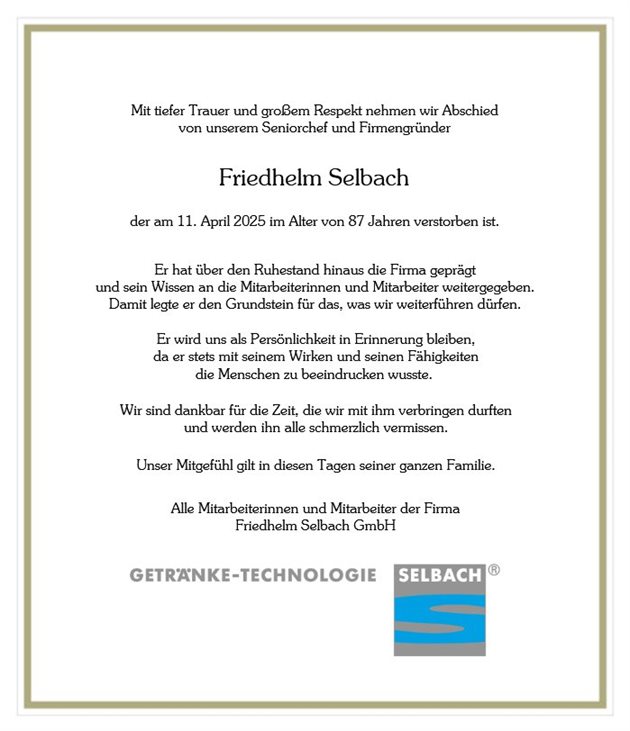 Friedhelm Selbach