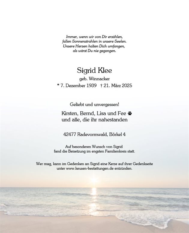 Sigrid Klee