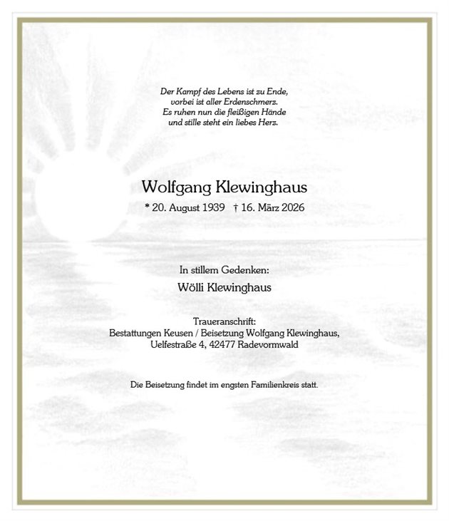 Wolfgang Klewinghaus