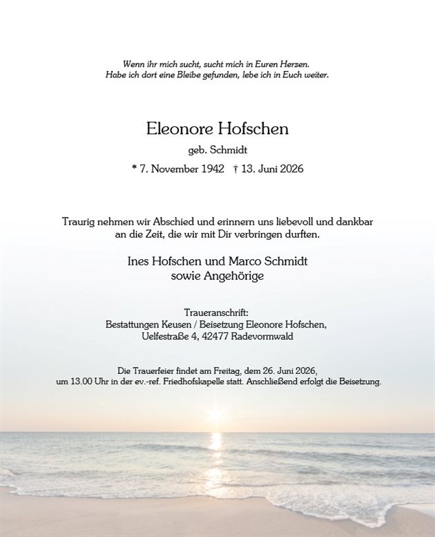 Eleonore Hofschen