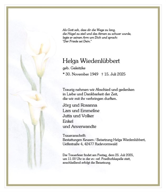 Helga Wiedenlübbert