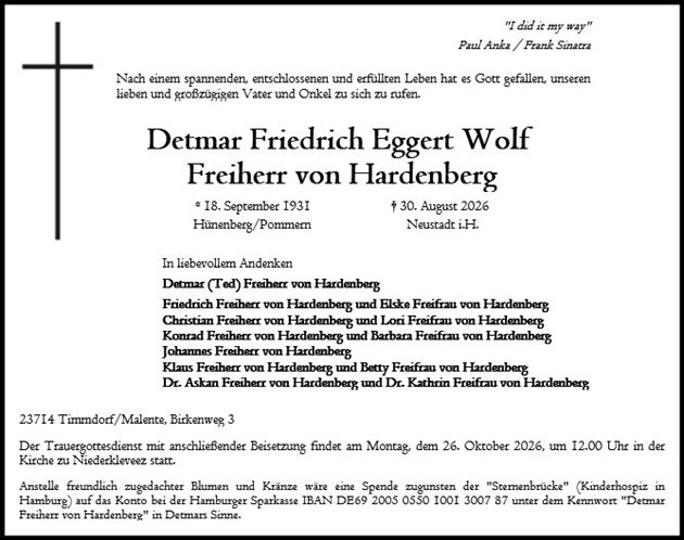 Detmar Freiherr von Hardenberg