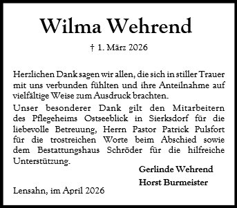 Wilma Wehrend 