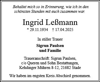Ingrid Leßmann