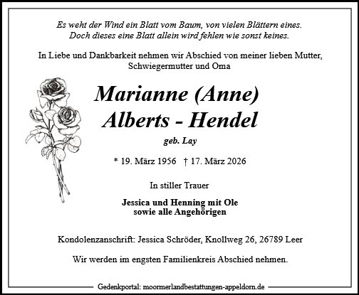 Marianne Alberts - Hendel