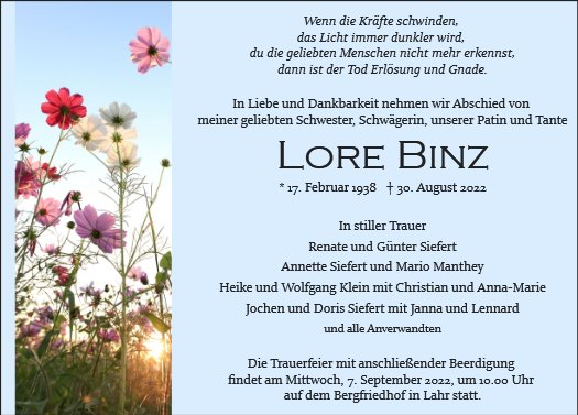 Lore Binz