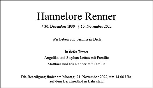 Hannelore Renner