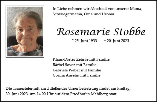 Rosemarie Stobbe