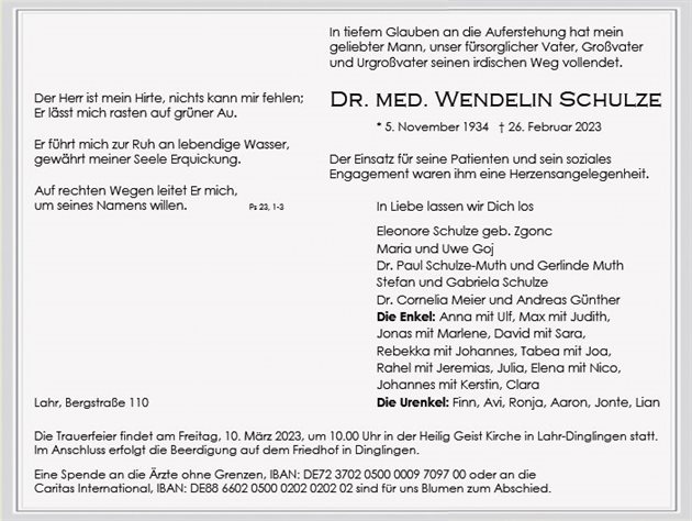 Wendelin Schulze