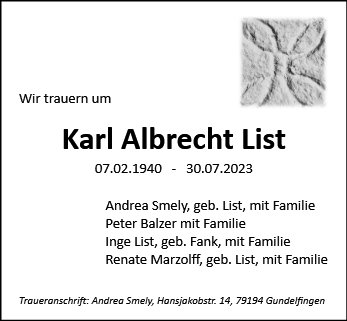 Karl Albrecht List