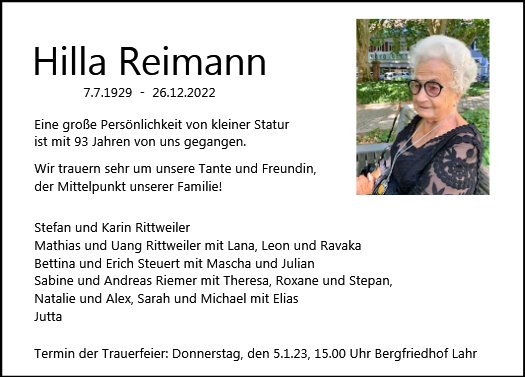 Hilla Reimann