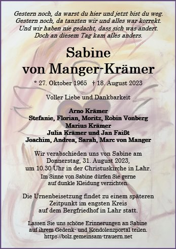 Sabine von Manger-Krämer