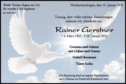 Rainer Gerstner