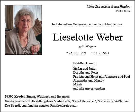 Lieselotte Weber
