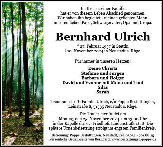 Bernhard Ulrich