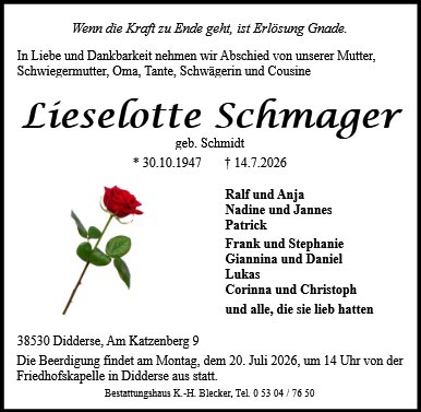 Lieselotte Schmager