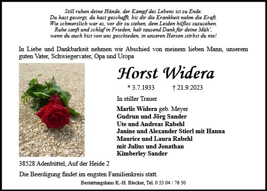 Horst Widera
