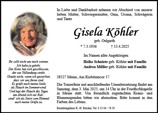 Gisela Köhler
