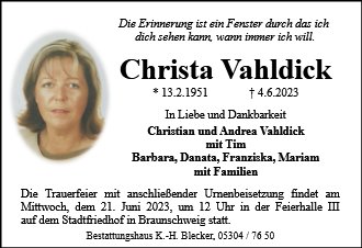 Christa Vahldick