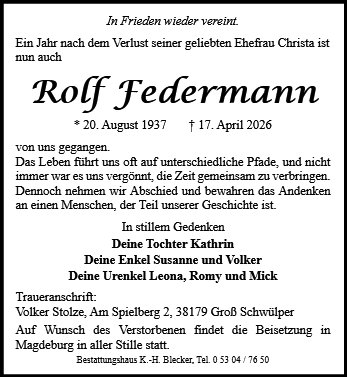 Rolf Federmann