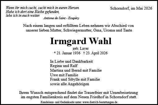 Irmgard Wahl