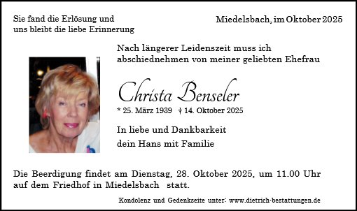 Christa Benseler