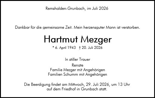 Hartmut Mezger