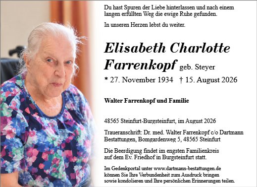 Elisabeth Charlotte Farrenkopf