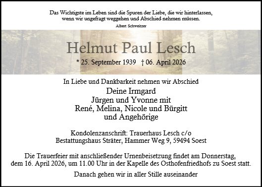 Helmut Paul Lesch